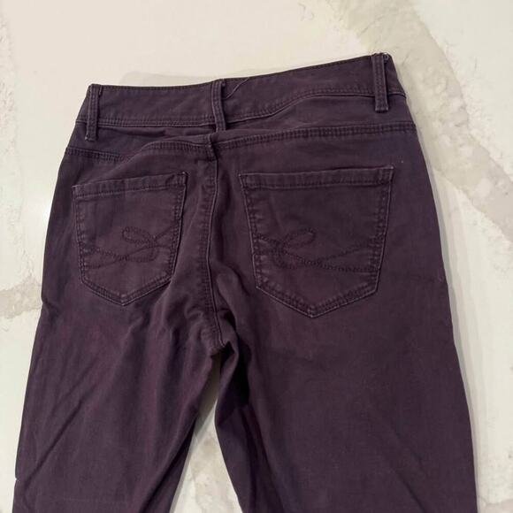 EDC by Esprit High Skin Denim SkinFit Jeans Womens 32 Short Burgundy/Purple Edgy - Picture 8 of 9
